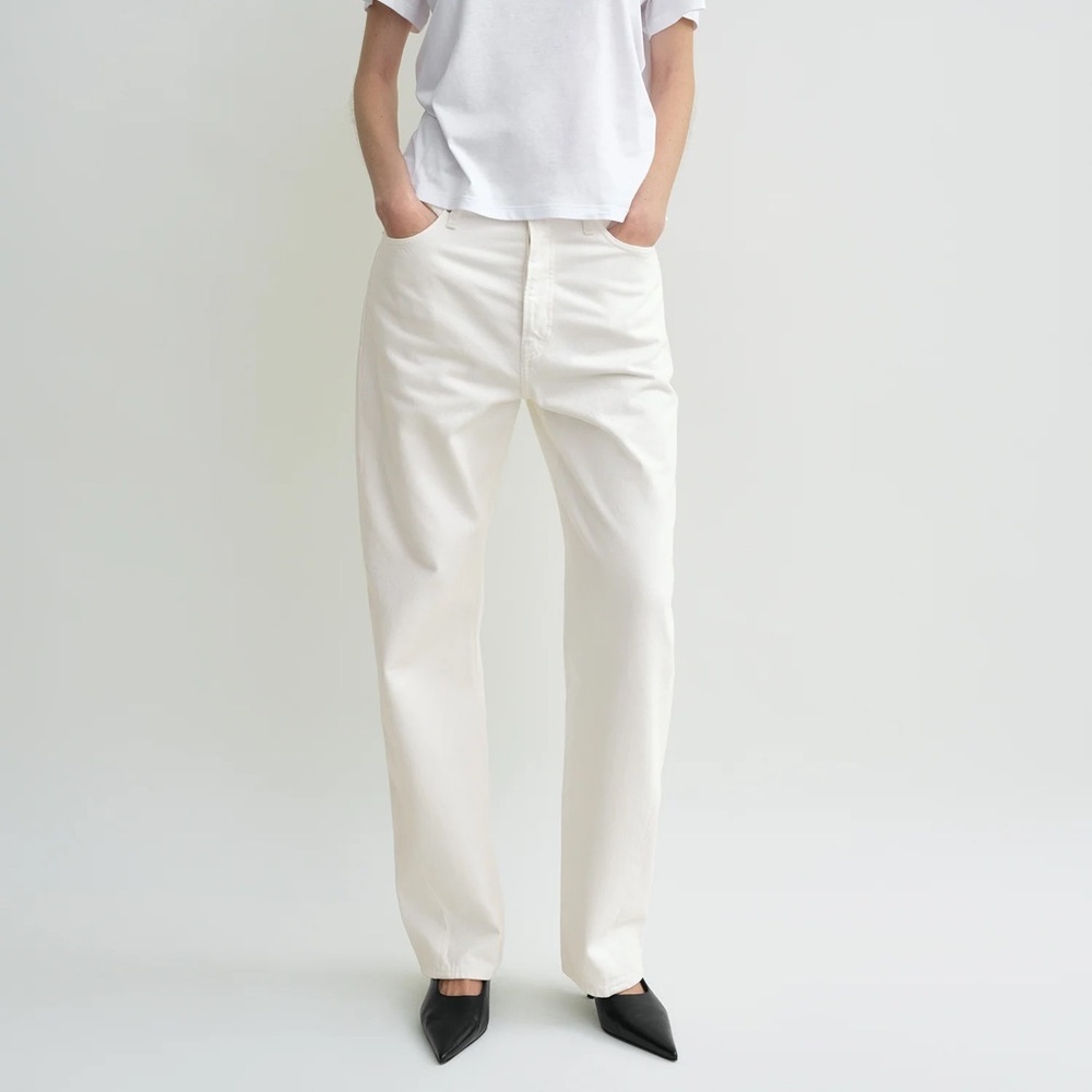TOTEME Twisted Seam Denim in off white size 29/32